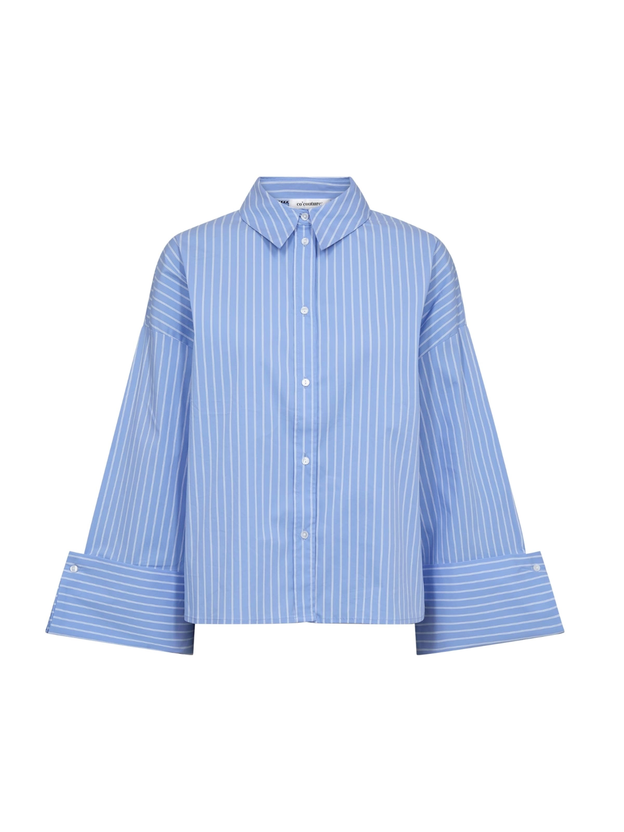 Camicia da donna 'Bianca' co'couture di colore blu, Visualizzazione prodotti