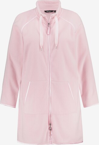 Ulla Popken Short Bathrobe in Pink: front