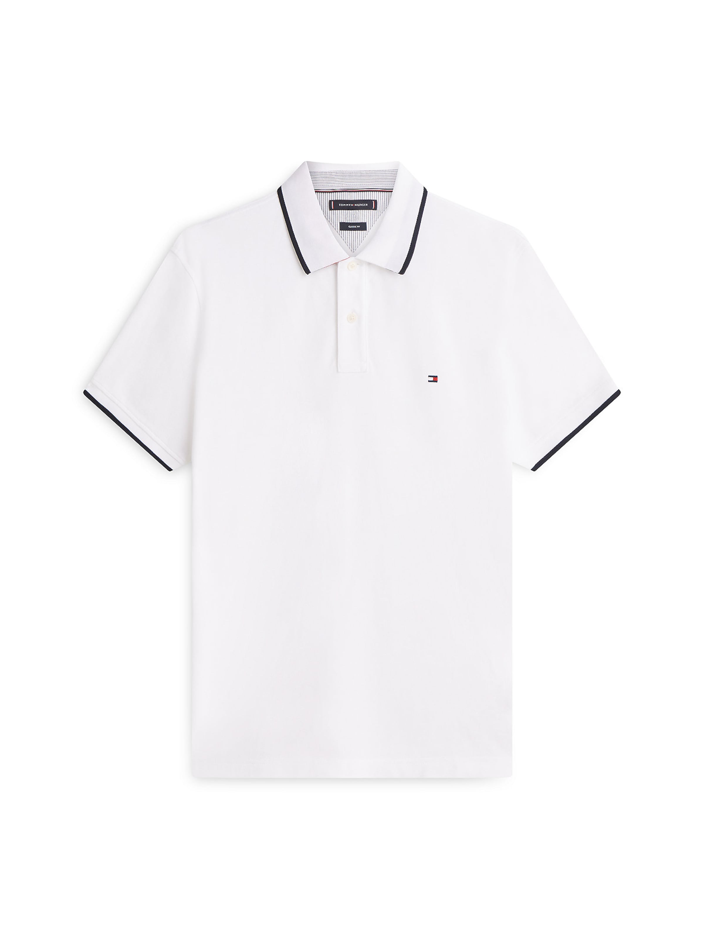 TOMMY HILFIGER Poloshirt in navy / rot / weiß, Produktansicht