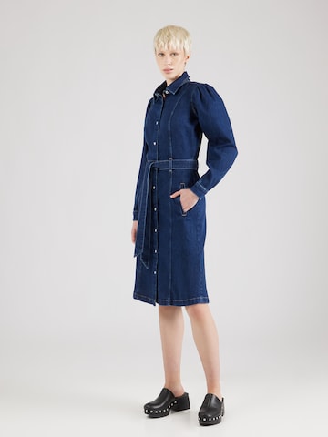7 for all mankind Shirt Dress in Blue: front