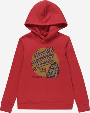 Jack & Jones Junior Sweatshirt 'BLUPIET' in Rot: predná strana