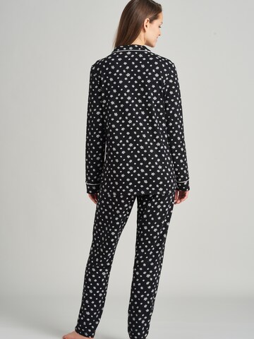 SCHIESSER Pajama ' Golden Harvest ' in Black