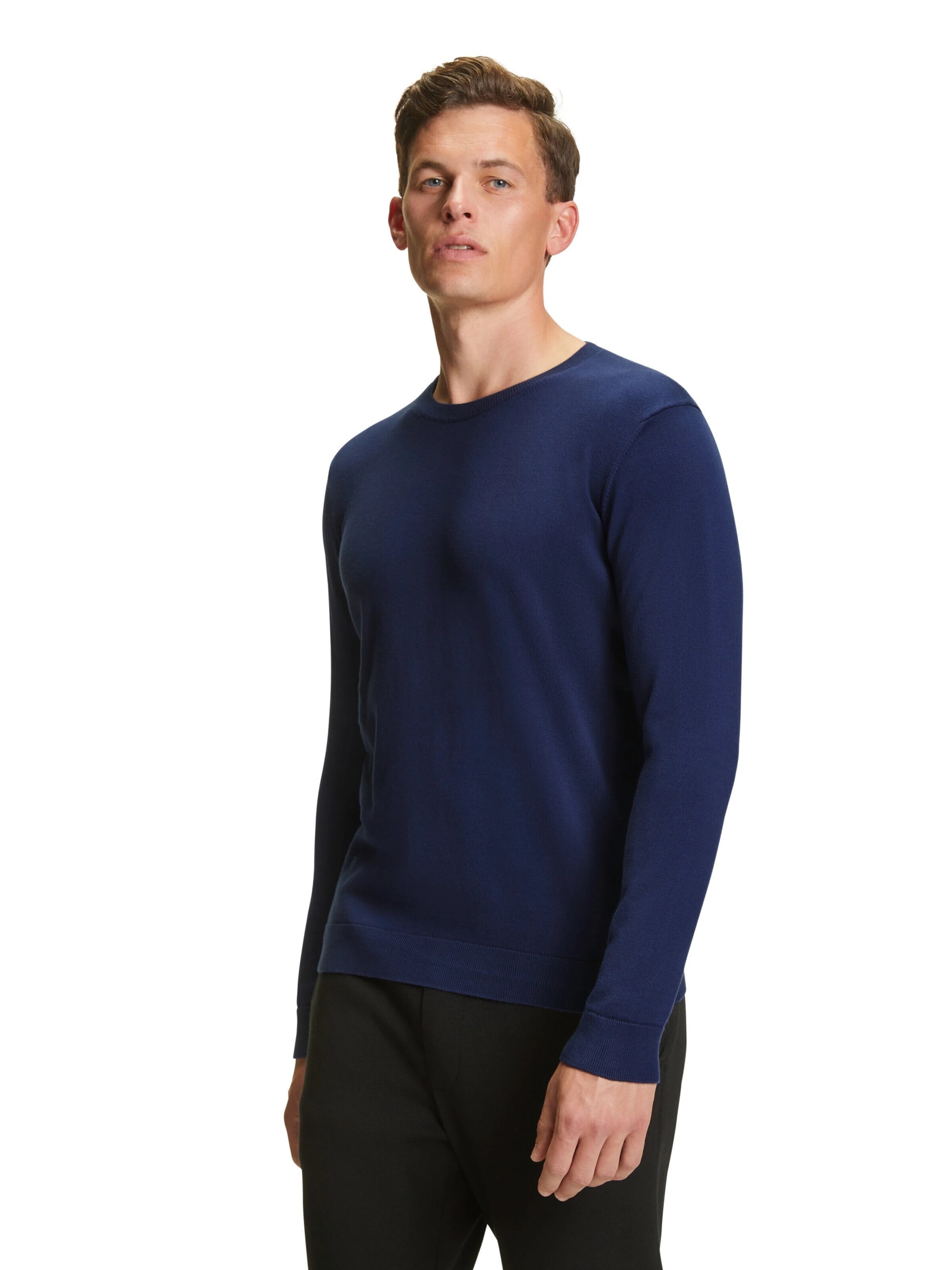 FALKE Sweater 'Cotton Knit' in Blue: front