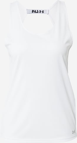 Top sportivo 'Fly By' di UNDER ARMOUR in bianco: frontale