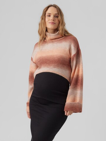 Pull-over 'Golden' MAMALICIOUS en marron : devant