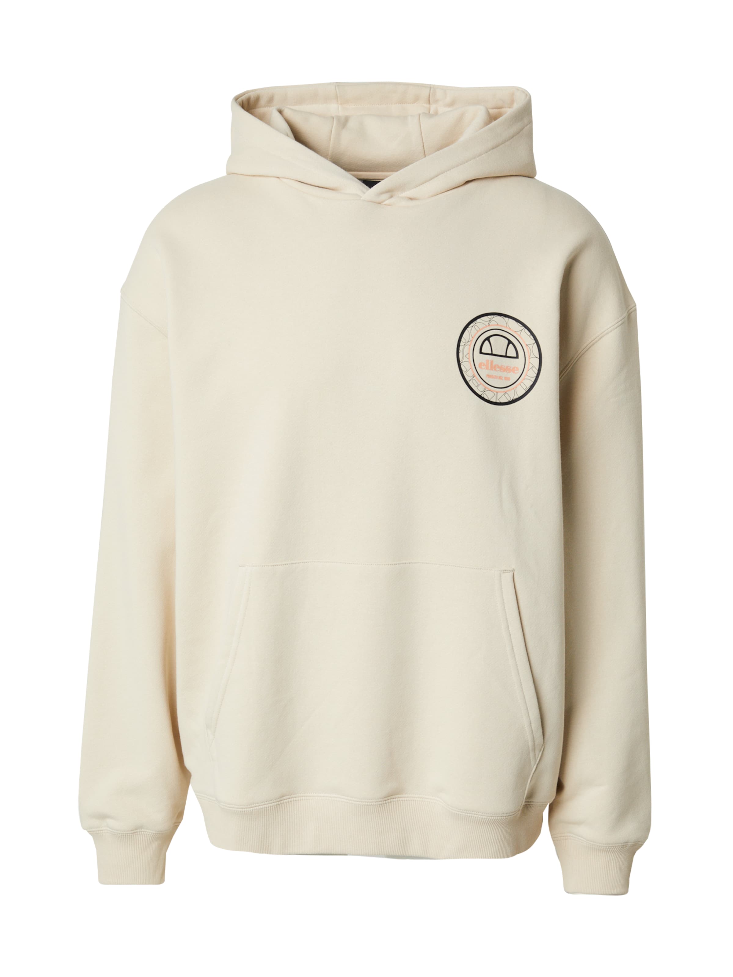 ELLESSE Sweatshirt 'LEVANTE OH' in de kleur Beige / Abrikoos / Zwart, Productweergave