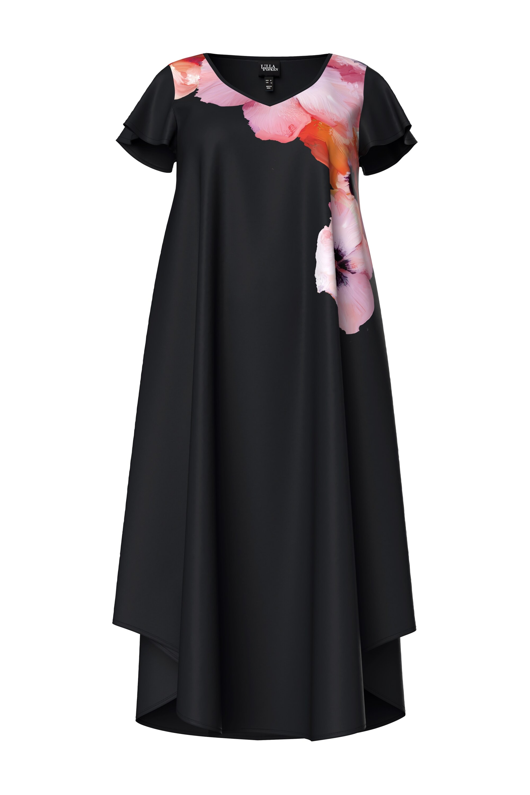 Ulla Popken Dress in Orange / Pink / Black, Item view