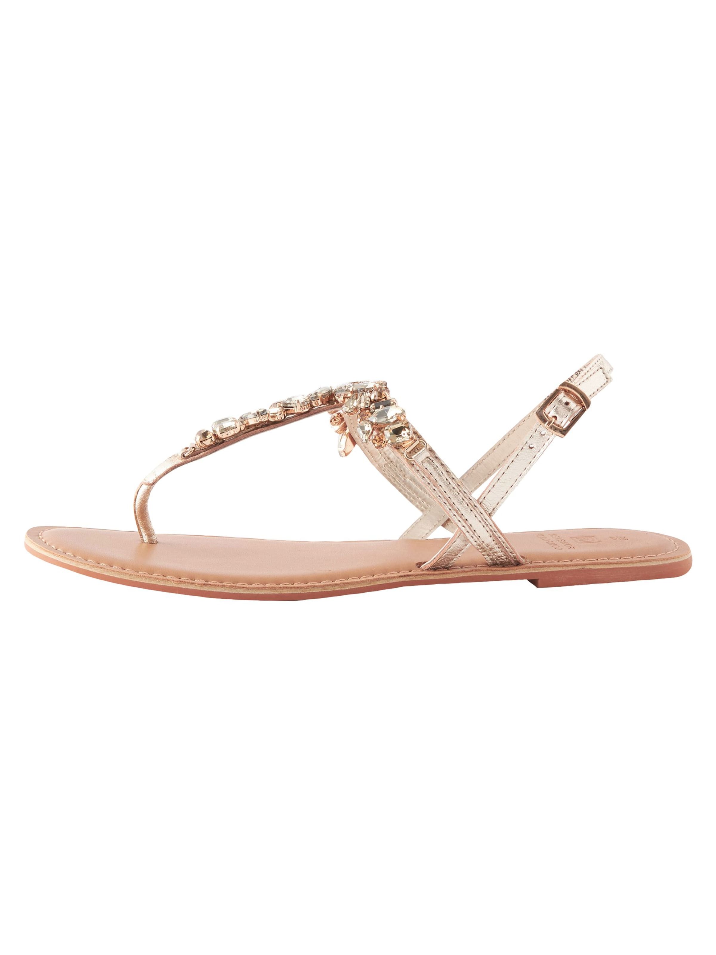 Next - Sandalias de dedo en oro: frente