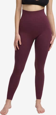 cfab (formerly creamy fabrics) Shapinghose 'Seamless Shaping Leggings' in Rot: Vorderseite