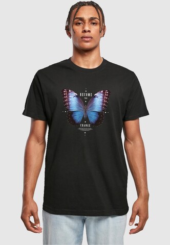 T-Shirt 'Become the Change' Mister Tee en noir : devant