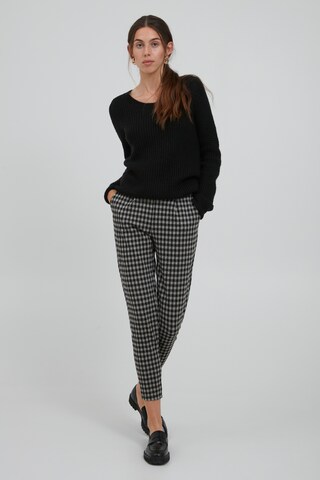 ICHI Slimfit Hose 'KATE CHECKY PA2' in Grau