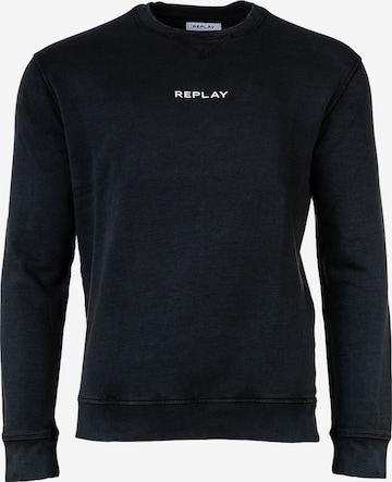 REPLAY Sweatshirt in Zwart: voorkant