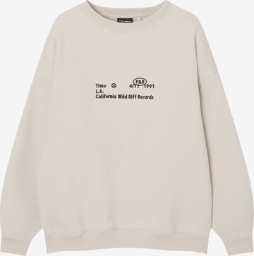 Pull&Bear Sweatshirt in Beige: predná strana