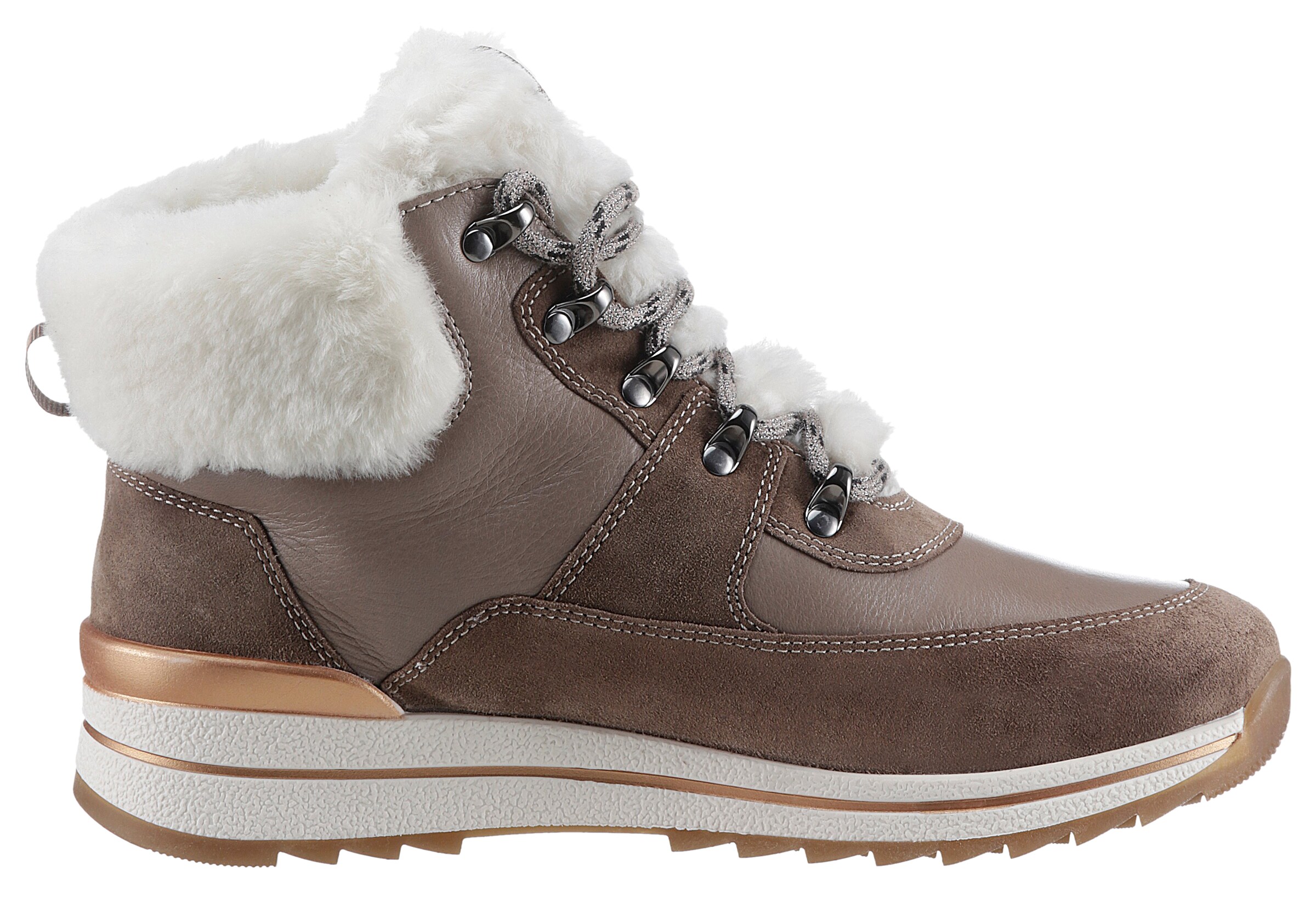 ARA Lace-Up Ankle Boots in Brown