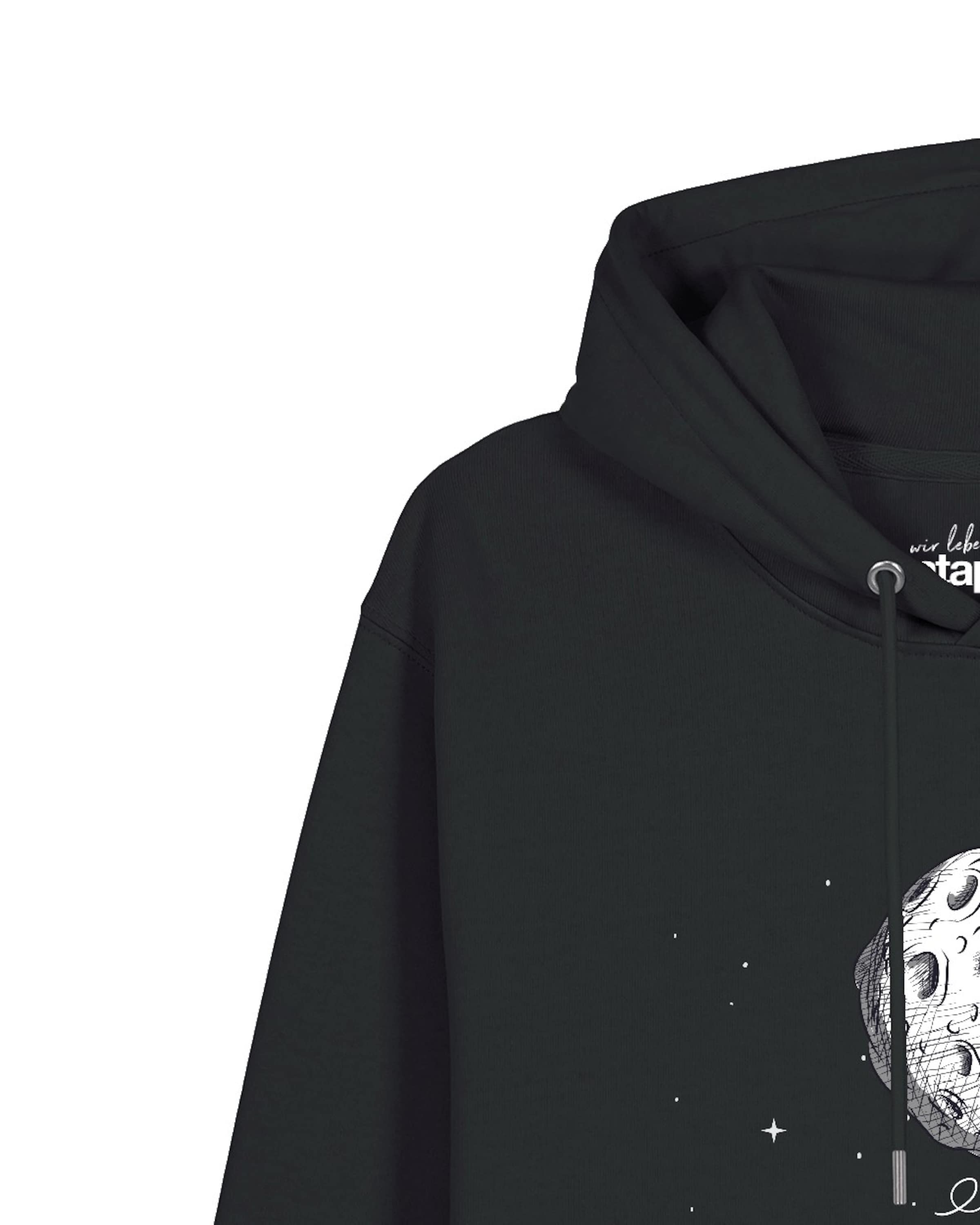 Watapparel Sweatshirt 'Funny Spaceman' in Zwart