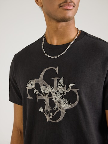 GUESS - Camiseta 'CRAFTED BIRD' en negro