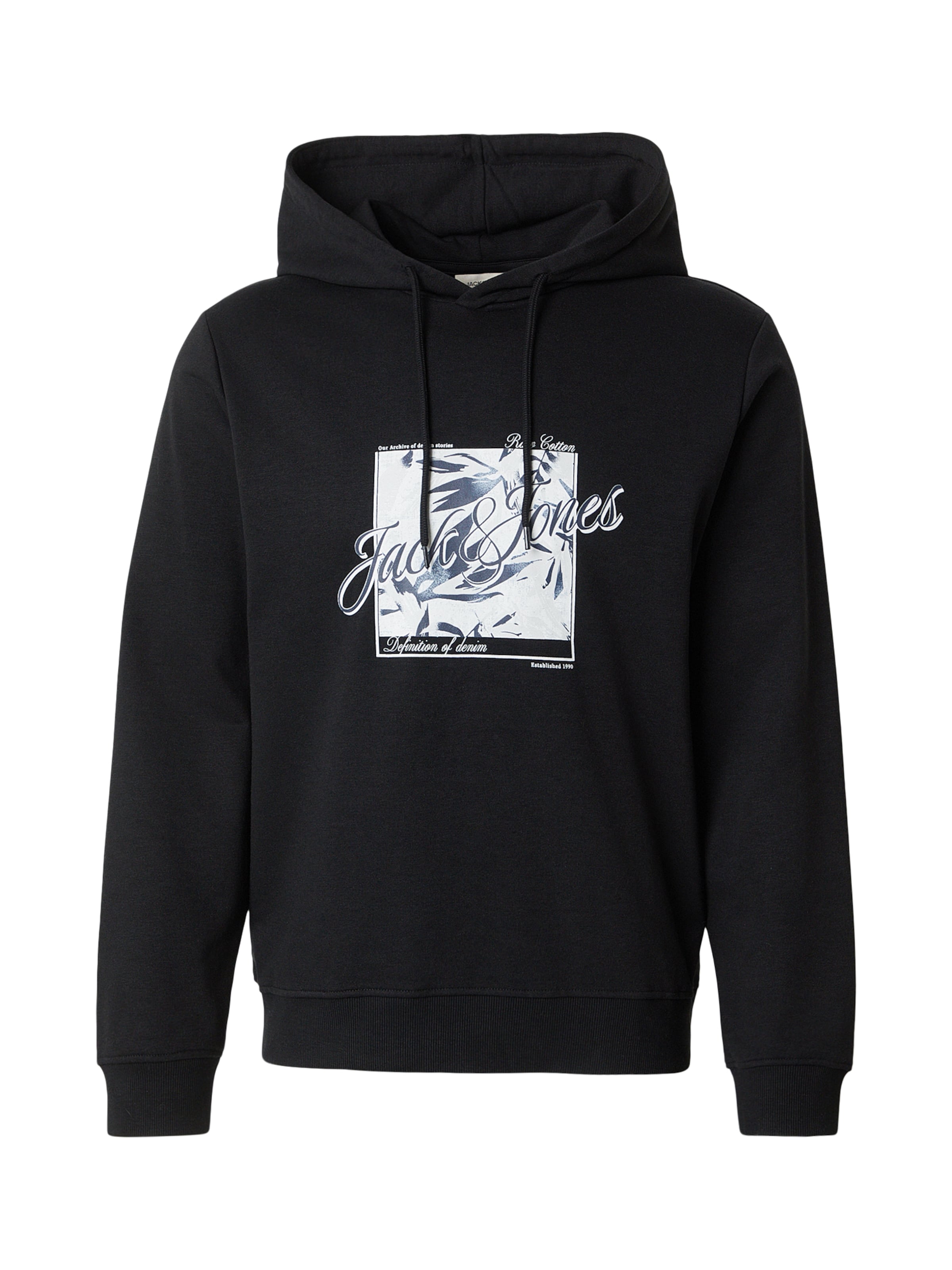 JACK & JONES Sweatshirt 'JJHONOLULU' in Black: front