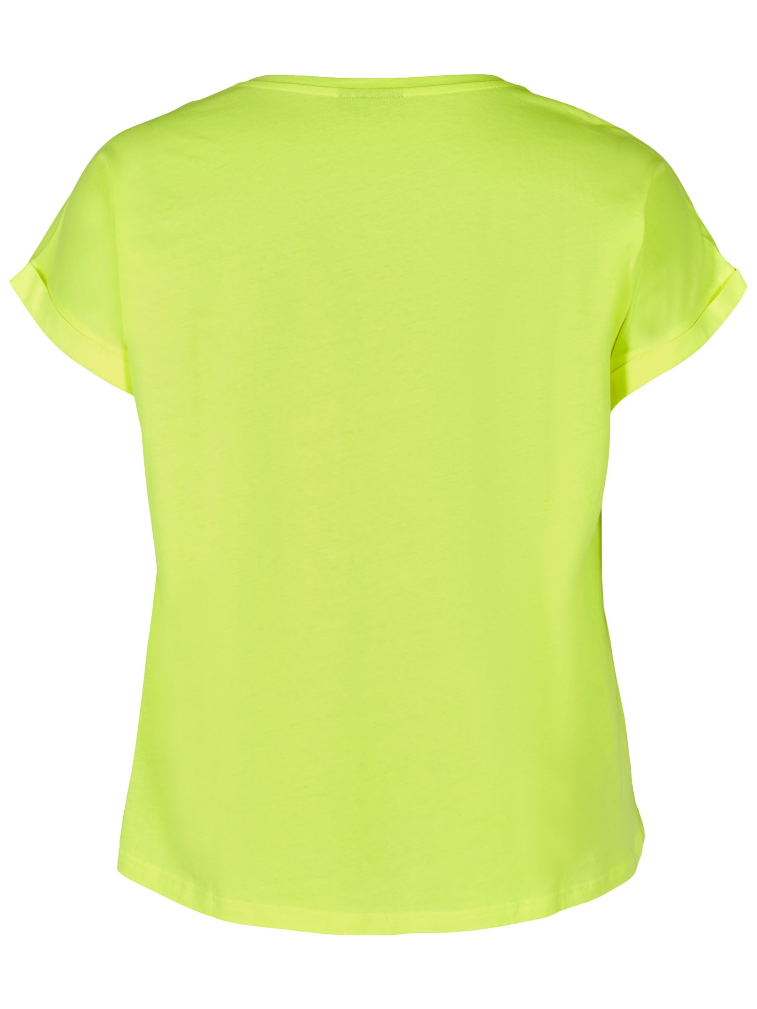Zizzi T-Shirt Mkatja in Neongelb 