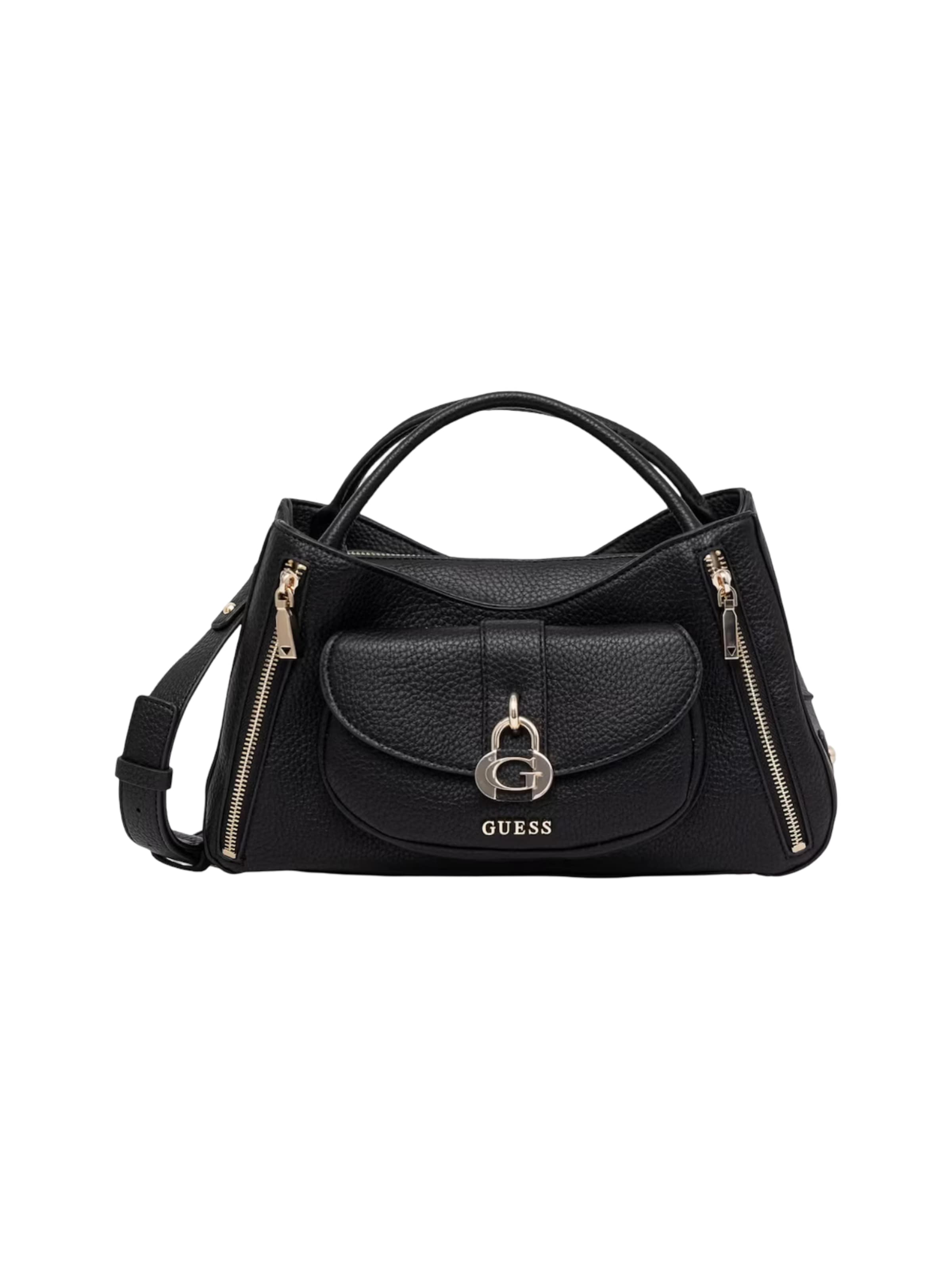 GUESS - Bolso de hombro 'JESSA GIRLFRIEND SATCHEL HWBG83 62060' en negro: frente