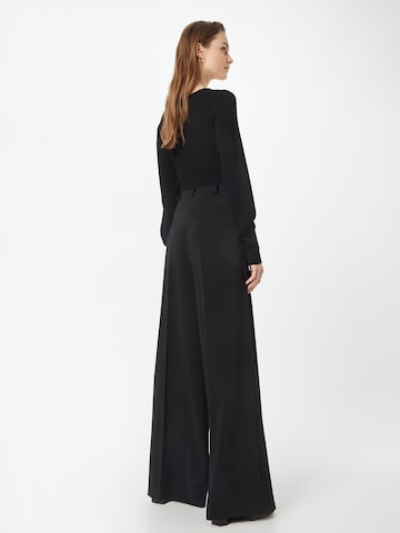 Wide Leg Pantalon à plis PATRIZIA PEPE en noir