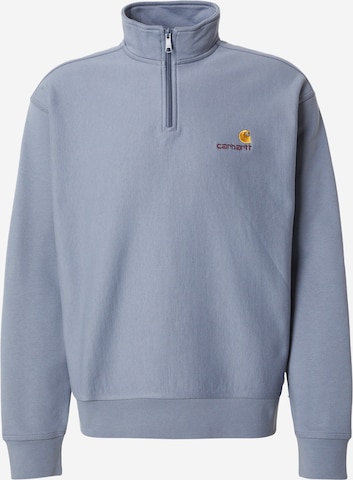 Carhartt WIP Regular fit Суичър 'American Script' в синьо: отпред