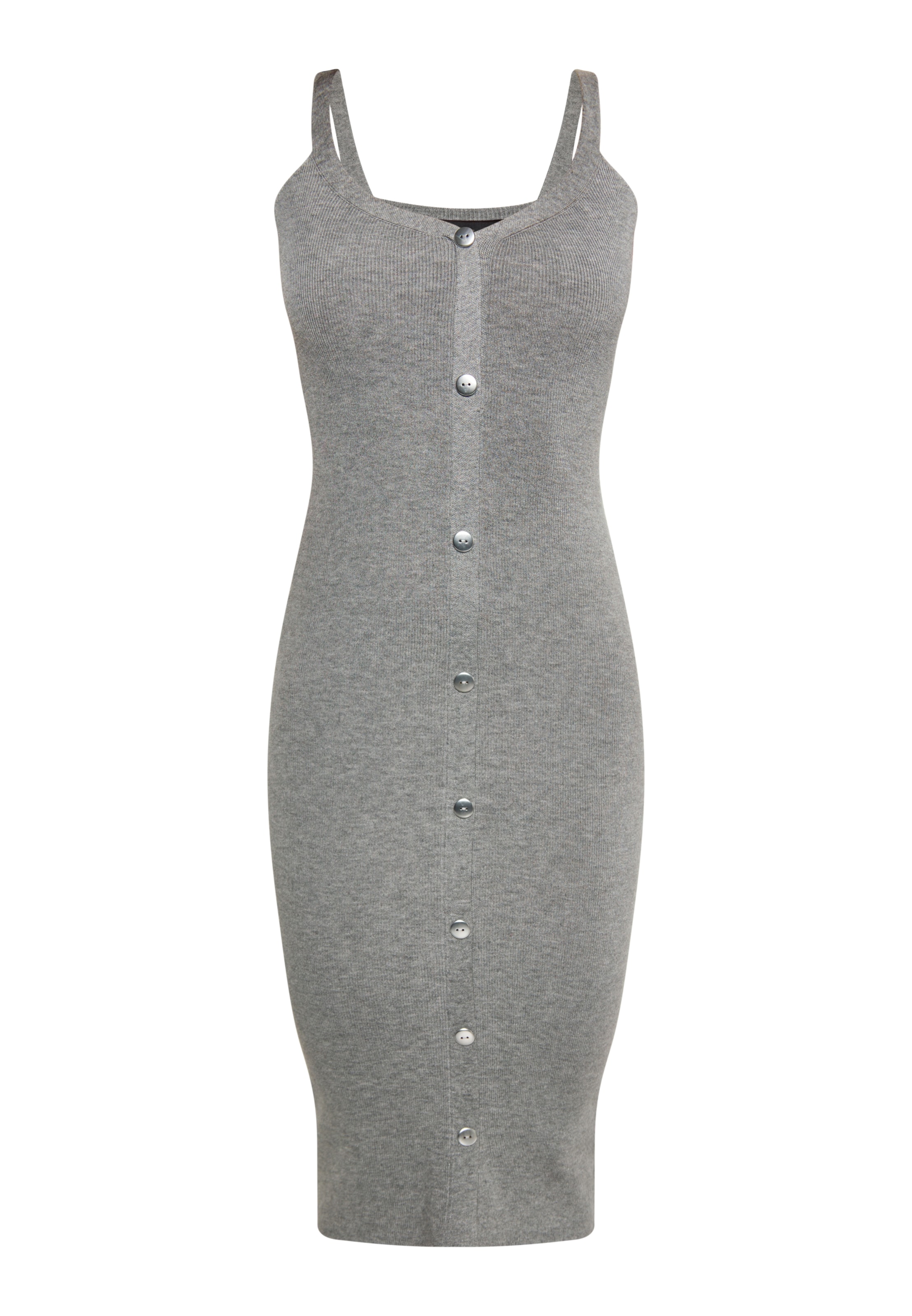 NAEMI - Vestido de malha em cinzento: frente