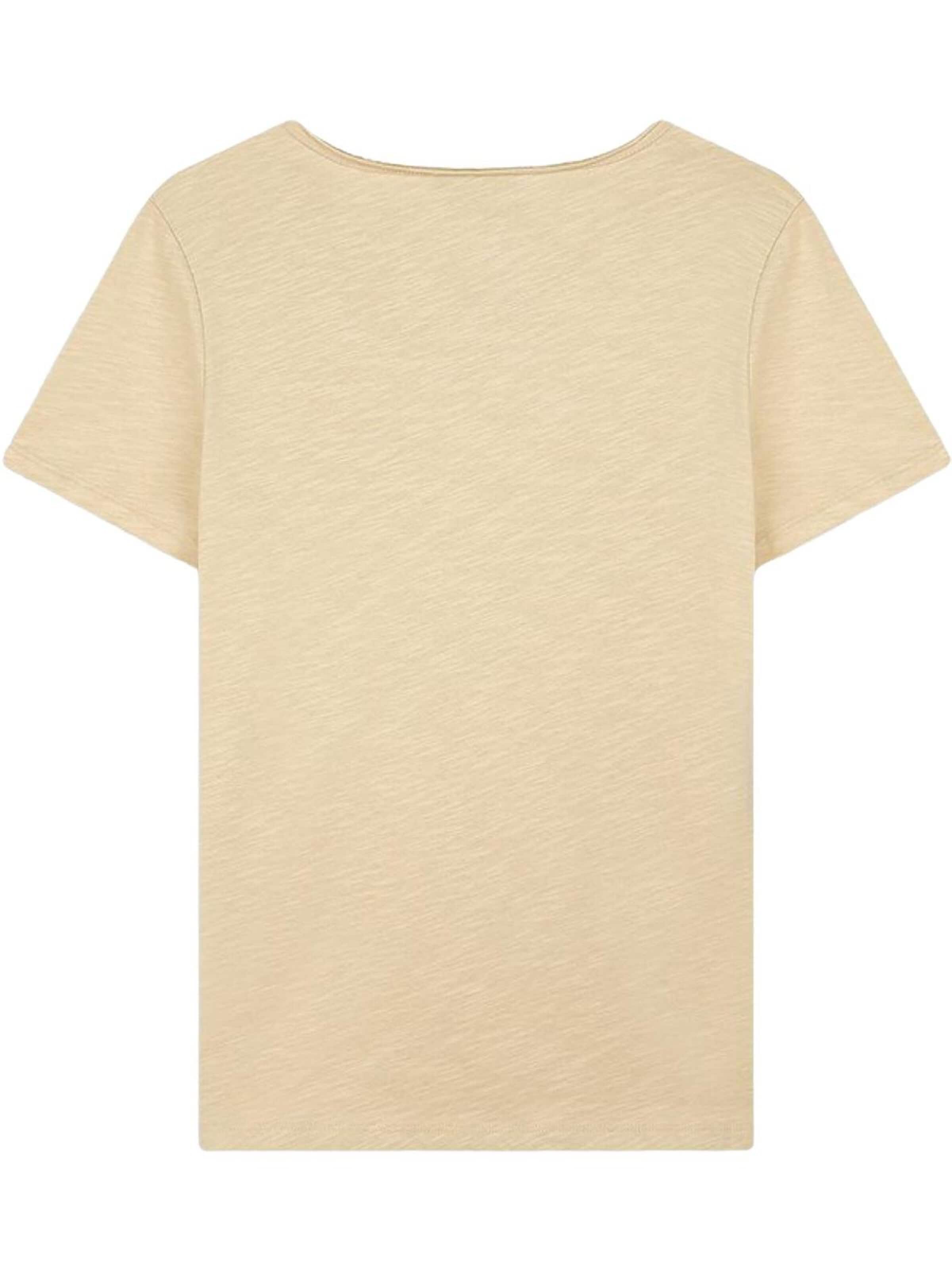 LTB Jeans Shirt 'U-Neck T-Shirt' in Beige