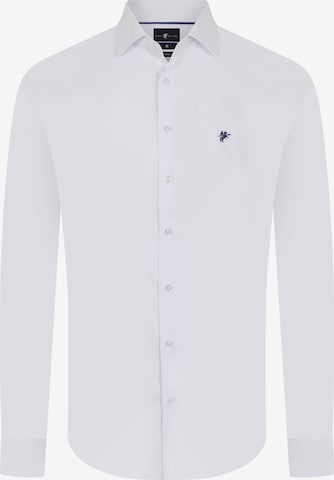 DENIM CULTURE - Ajuste regular Camisa 'Tokio' en blanco: frente