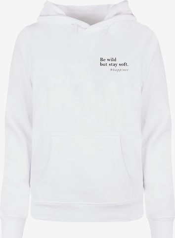 Sweat-shirt 'Happines' Merchcode en blanc : devant