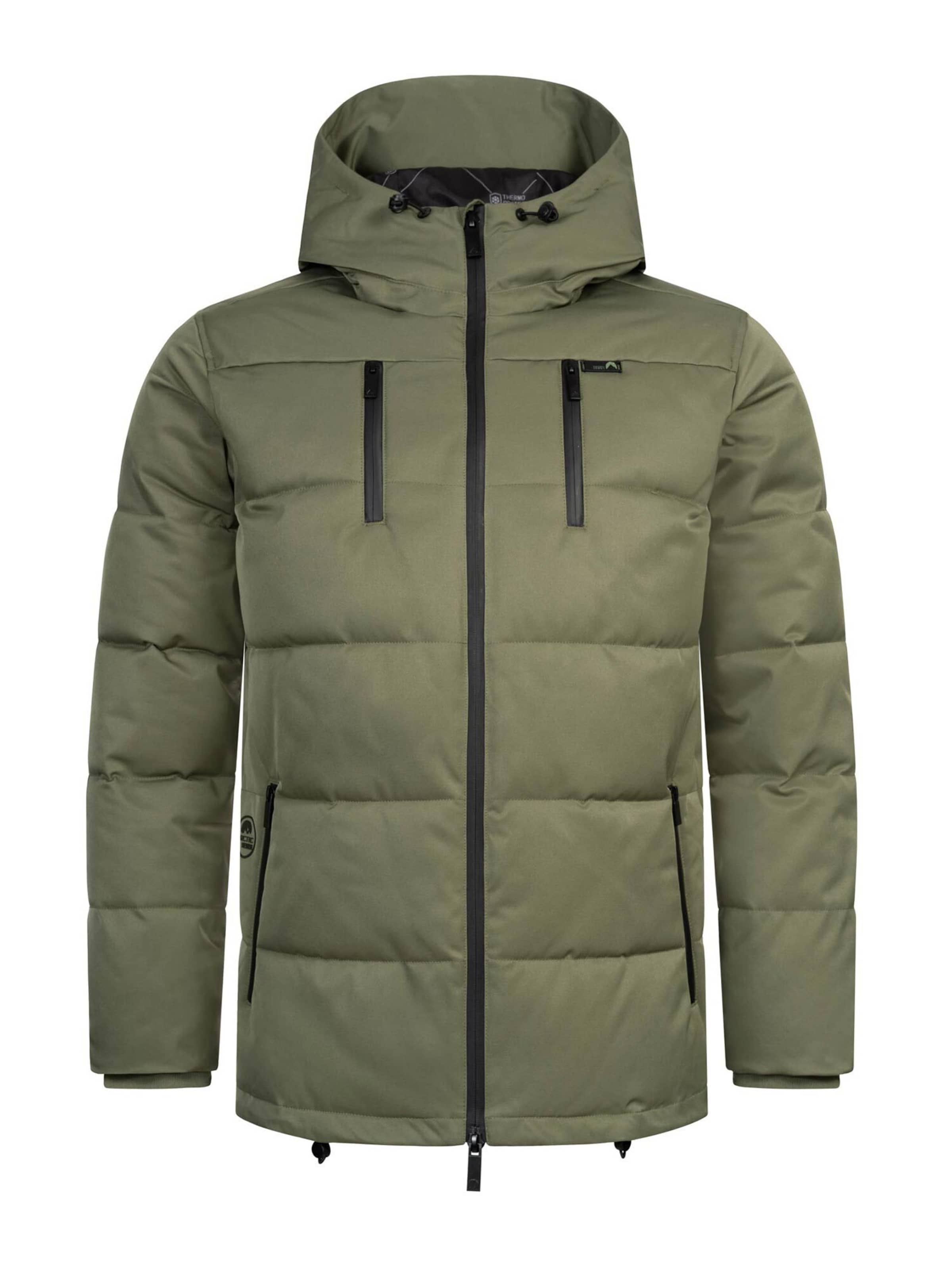 Arctic Seven Winterjacke 'AS455' in Grün: Vorderseite