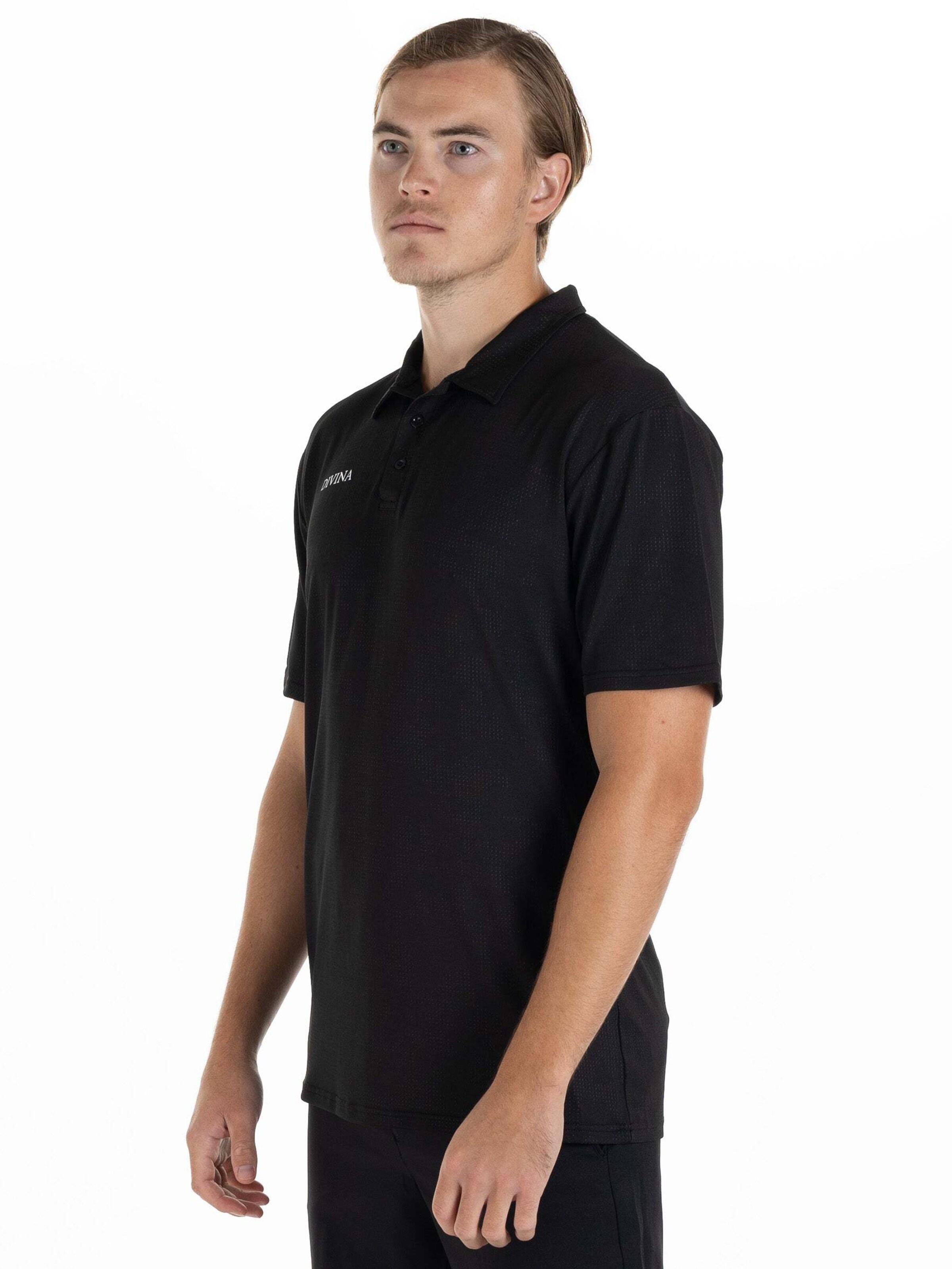 Divina Poloshirt 'Caligo' in Schwarz