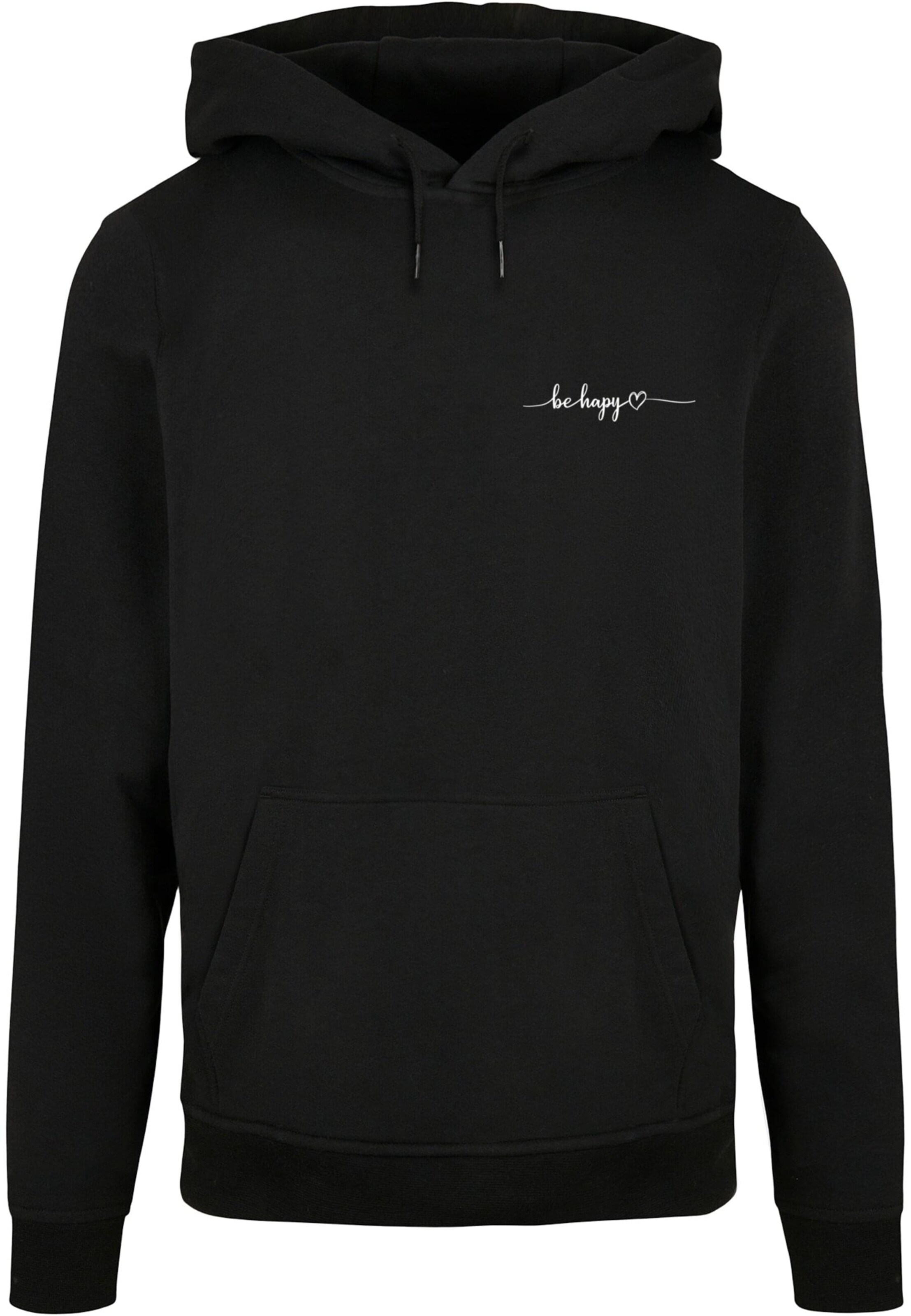 Sweat-shirt 'Be Happy' Merchcode en noir : devant