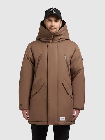 khujo Winterjacke 'Nate' in Braun: Vorderseite
