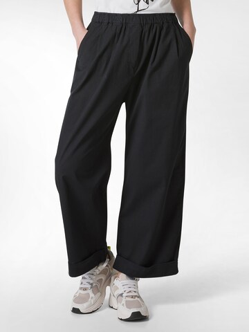 DEHA Wide leg Broek in Zwart: voorkant