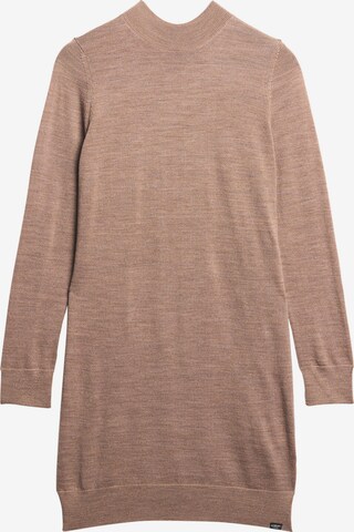 Superdry Knitted dress in Brown: front