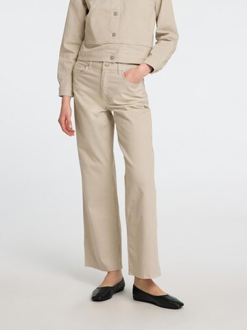 SELECTED FEMME Wide leg Jeans in Beige: front
