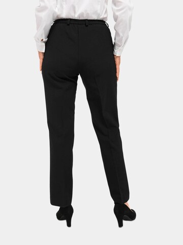 Goldner Regular Trousers with creases 'LOUISA' in Black