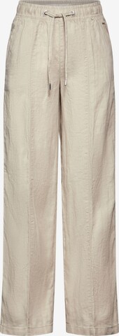 STREET ONE Wide leg Pleated Pants in Beige: front