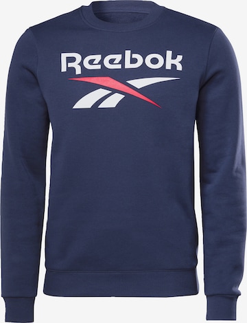 Reebok Суичър в синьо: отпред