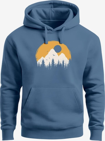 Neverless Sweatshirt 'Mountain Sun' in Blau: Vorderseite