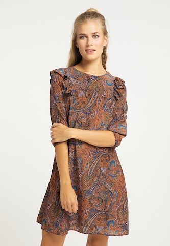 usha FESTIVAL Dress in Brown: front