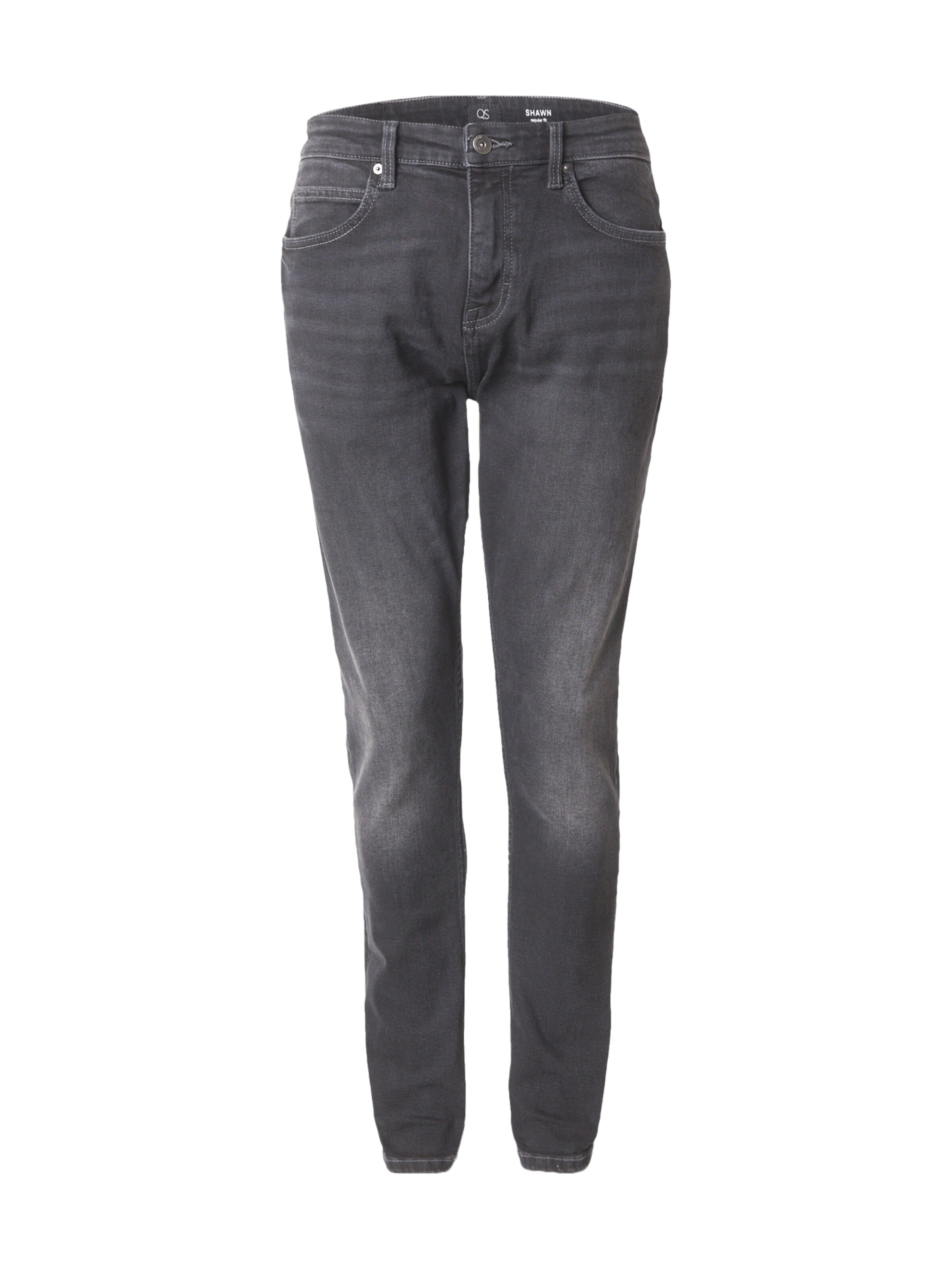 QS Regular Jeans in Grey: front