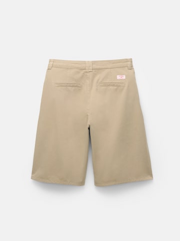 Pull&Bear Широка кройка Панталон Chino в бежово