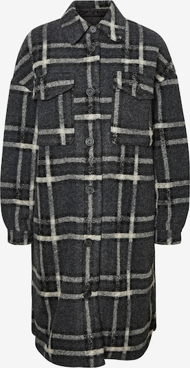 VERO MODA Mantel 'Chrissiequilt' in dunkelgrau / schwarz / weiß, Produktansicht