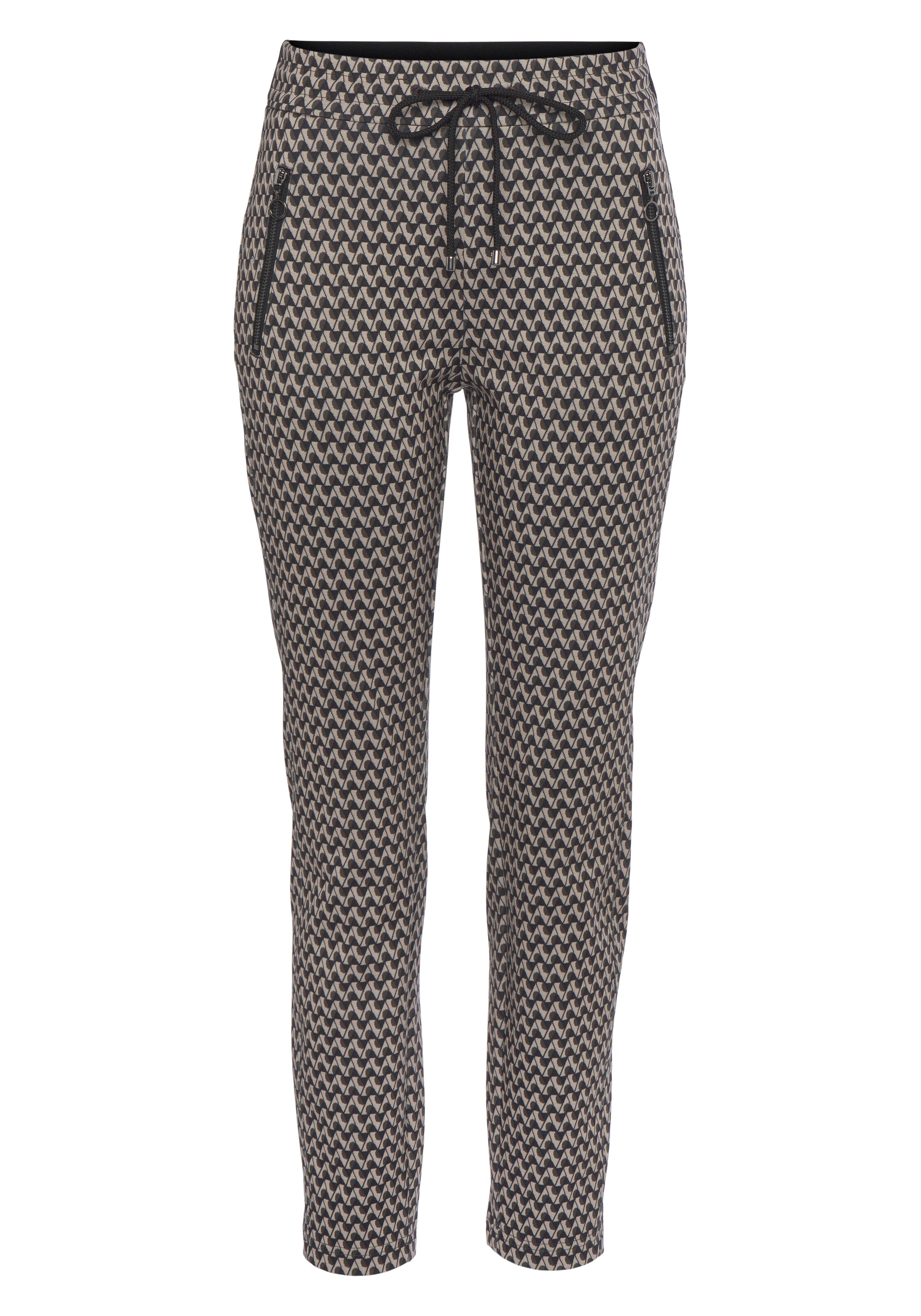 MAC Slimfit Broek 'Easy' in Beige: voorkant