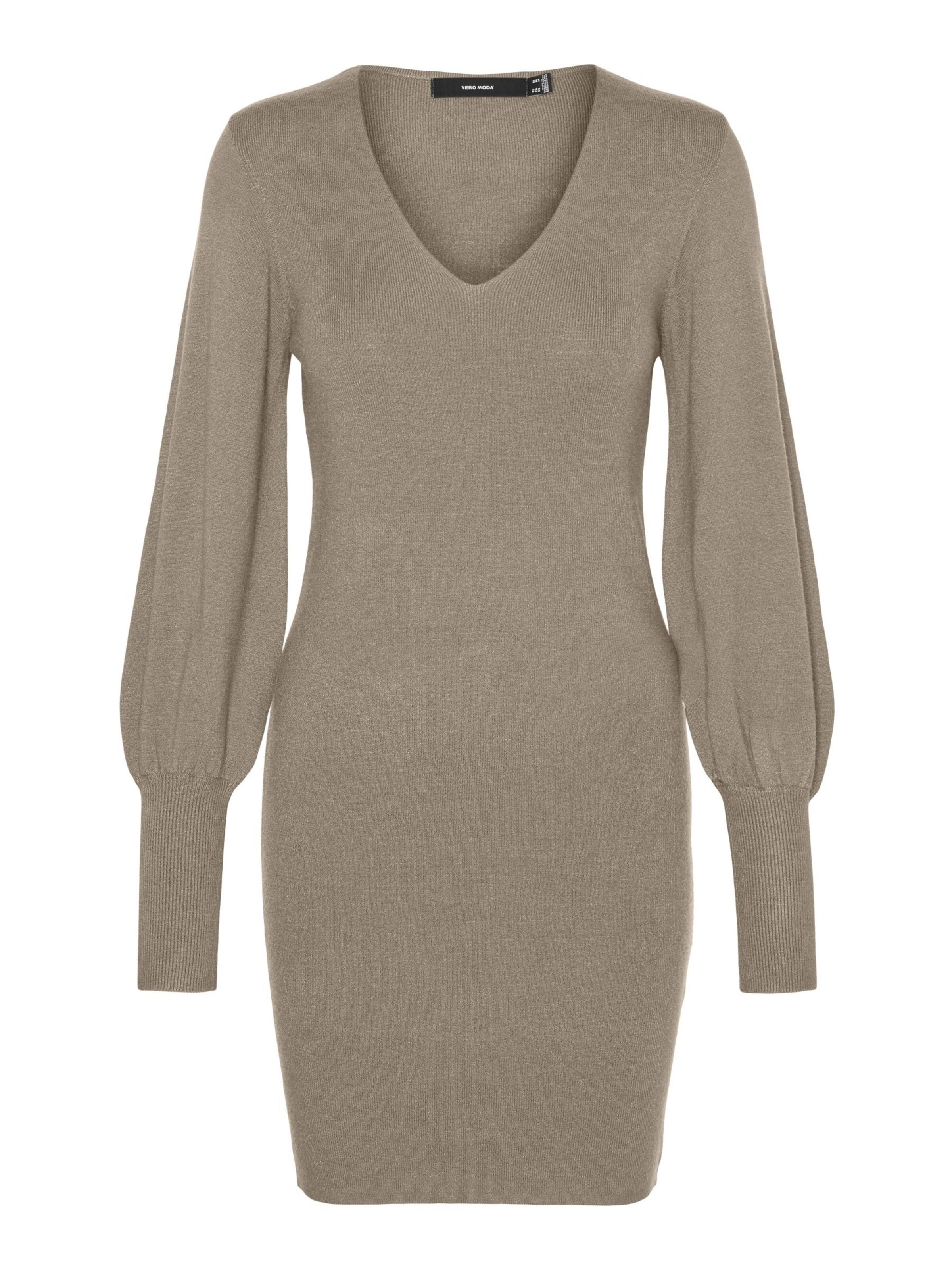 Robes en maille 'VMHollykaris' VERO MODA en marron : devant