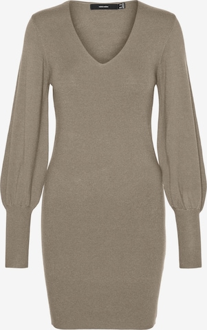 Robes en maille 'VMHollykaris' VERO MODA en marron : devant