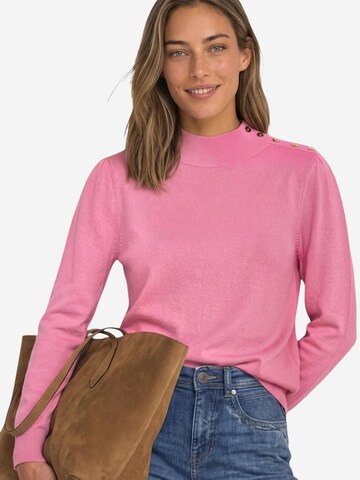 Pullover 'feminine sweater_button detail 304052' di STREET ONE in rosa