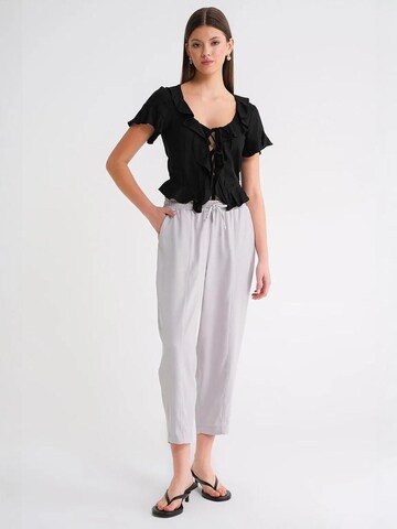 MixRay - Folgado Calças em cinzento