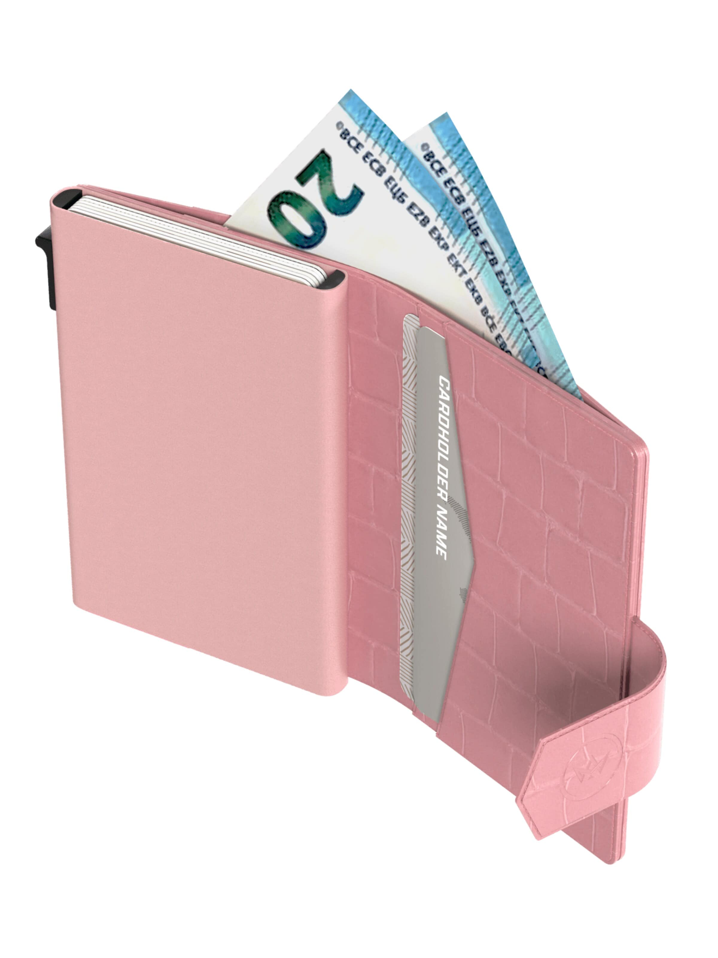 Prowallet Wallet 'Pasjeshouder Plus Croco' in Pink